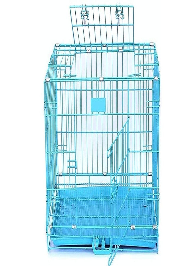 KittuPet قفص حماية للكلاب من كيتو بيت، قفص بباب واحد (قفص 30 بوصة، أزرق) - Image 1